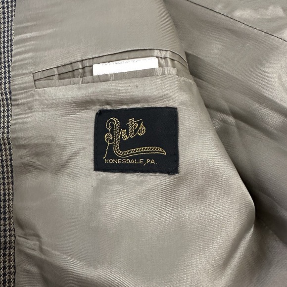 Lauren Ralph Lauren Silk Wool Blend Tan Beige Blazer Jacket Sport Coat Mens 44R - Picture 10 of 11